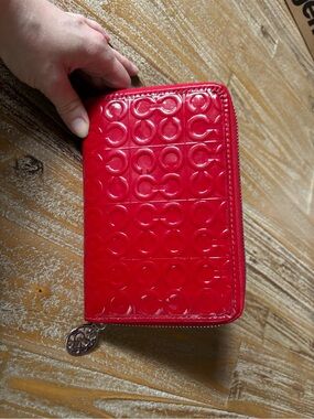 Coach Red Zip wallet/ Address Book